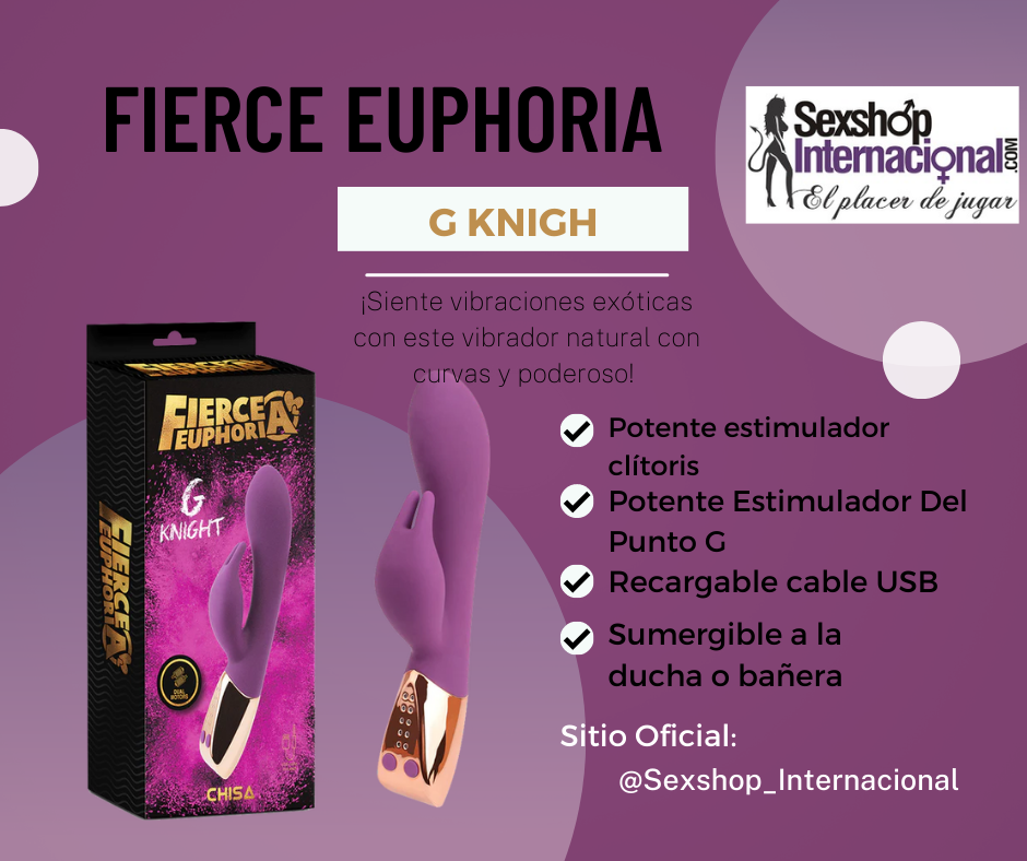 FIERCE EUPHORIA G KNIGHT VIBRACDOR EXÓTICO CURVAS G Y PODEROSO SEXSHOP